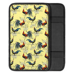 Rooster And Flower Pattern Print Car Center Console Cover