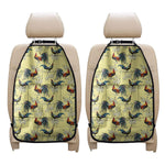 Rooster And Flower Pattern Print Car Seat Organizers