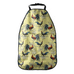 Rooster And Flower Pattern Print Car Seat Organizers