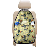 Rooster And Flower Pattern Print Car Seat Organizers