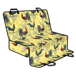 Rooster And Flower Pattern Print Pet Car Back Seat Cover