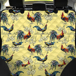 Rooster And Flower Pattern Print Pet Car Back Seat Cover