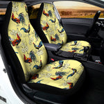 Rooster And Flower Pattern Print Universal Fit Car Seat Covers