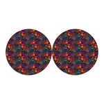 Rooster And Rowan Pattern Print Car Coasters