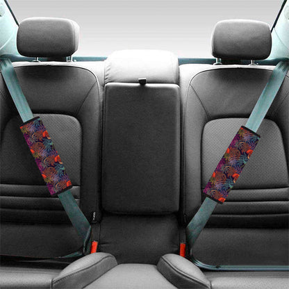 Rooster And Rowan Pattern Print Car Seat Belt Covers