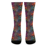 Rooster And Rowan Pattern Print Crew Socks