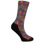 Rooster And Rowan Pattern Print Crew Socks