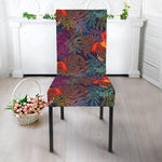 Rooster And Rowan Pattern Print Dining Chair Slipcover