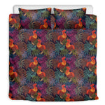 Rooster And Rowan Pattern Print Duvet Cover Bedding Set