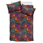 Rooster And Rowan Pattern Print Duvet Cover Bedding Set