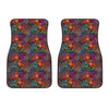 Rooster And Rowan Pattern Print Front Car Floor Mats