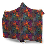 Rooster And Rowan Pattern Print Hooded Blanket