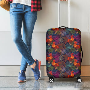 Rooster And Rowan Pattern Print Luggage Cover