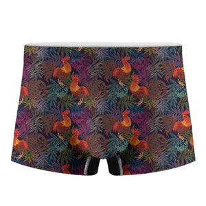 Rooster And Rowan Pattern Print Men's Boxer Briefs