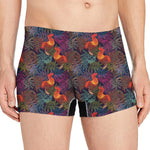 Rooster And Rowan Pattern Print Men's Boxer Briefs