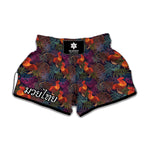 Rooster And Rowan Pattern Print Muay Thai Boxing Shorts