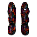 Rooster And Rowan Pattern Print Muay Thai Shin Guards
