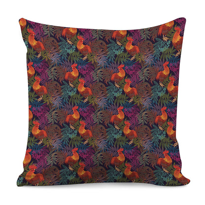 Rooster And Rowan Pattern Print Pillow Cover