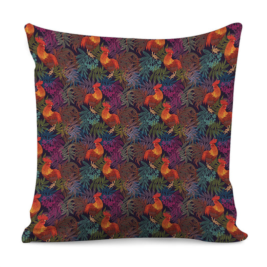 Rooster And Rowan Pattern Print Pillow Cover