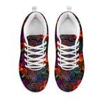 Rooster And Rowan Pattern Print White Sneakers