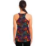 Rooster And Rowan Pattern Print Women's Racerback Tank Top