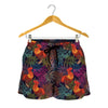 Rooster And Rowan Pattern Print Women's Shorts