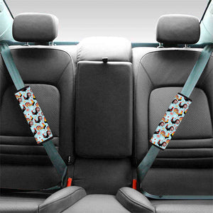 Rooster And Snowflake Pattern Print Car Seat Belt Covers