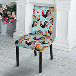 Rooster And Snowflake Pattern Print Dining Chair Slipcover