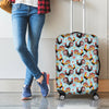 Rooster And Snowflake Pattern Print Luggage Cover