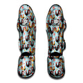 Rooster And Snowflake Pattern Print Muay Thai Shin Guards