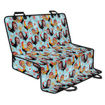 Rooster And Snowflake Pattern Print Pet Car Back Seat Cover