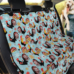 Rooster And Snowflake Pattern Print Pet Car Back Seat Cover