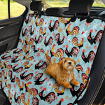 Rooster And Snowflake Pattern Print Pet Car Back Seat Cover