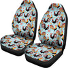 Rooster And Snowflake Pattern Print Universal Fit Car Seat Covers