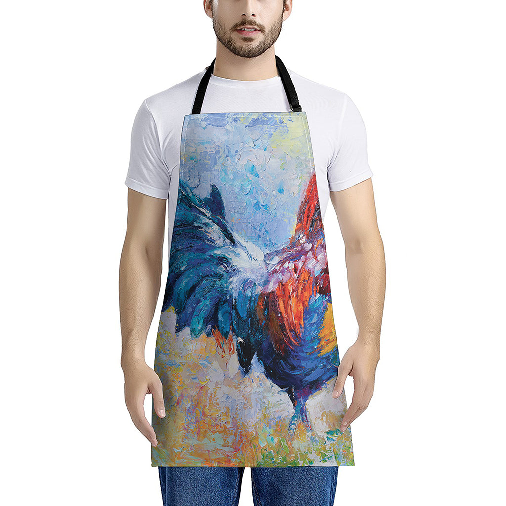 Rooster Painting Print Apron