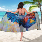Rooster Painting Print Beach Sarong Wrap