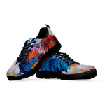 Rooster Painting Print Black Sneakers