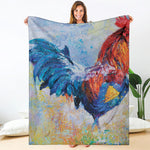 Rooster Painting Print Blanket