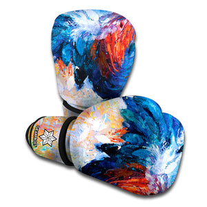 Rooster Painting Print Boxing Gloves