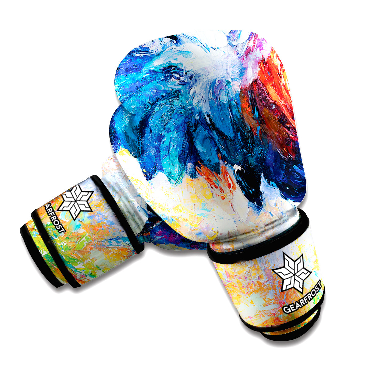 Rooster Painting Print Boxing Gloves