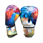 Rooster Painting Print Boxing Gloves