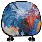 Rooster Painting Print Car Headrest Covers