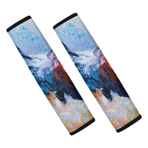 Rooster Painting Print Car Seat Belt Covers