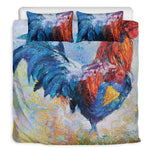 Rooster Painting Print Duvet Cover Bedding Set