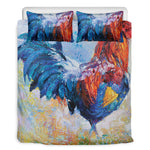 Rooster Painting Print Duvet Cover Bedding Set