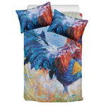 Rooster Painting Print Duvet Cover Bedding Set