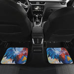 Rooster Painting Print Front and Back Car Floor Mats