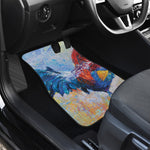 Rooster Painting Print Front and Back Car Floor Mats