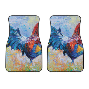 Rooster Painting Print Front Car Floor Mats