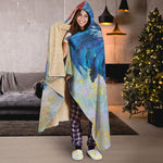 Rooster Painting Print Hooded Blanket